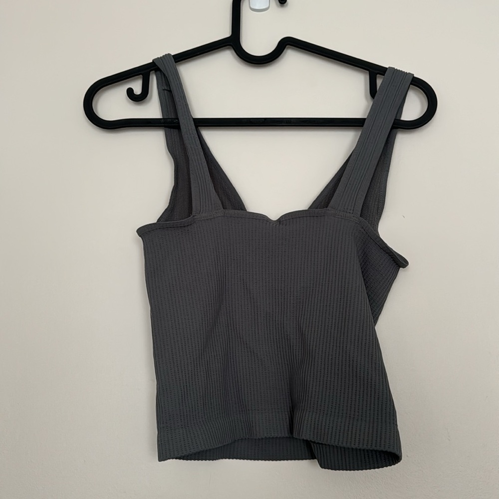 Nikibiki Gray Ribbed Tank Top - Picture 2 of 5